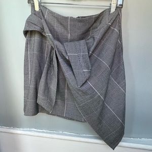 Who What‎ Wear Plaid & Houndstooth Skirt with Bow | Size 4 / 30 in